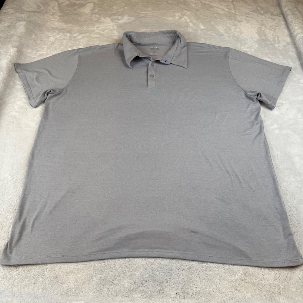 Mountain Hardwear Men's XXL 2TG Polo Shirt Gray Short‎ Sleeve Performance